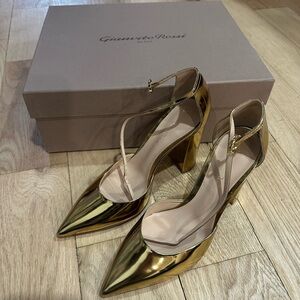 Gianvito Rossi Metallic Gold Heels